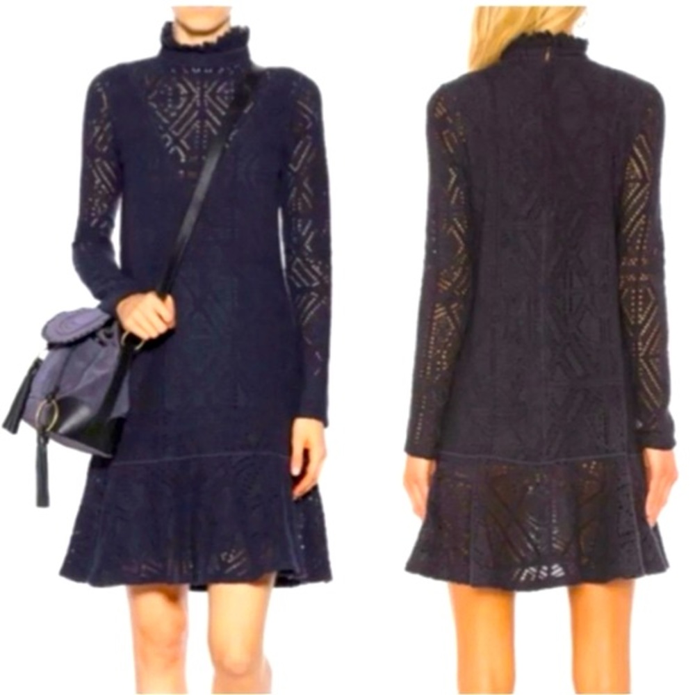 NWT See by Chloe Soft Knit Lace Lined Dress